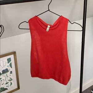 Free People red cropped tank